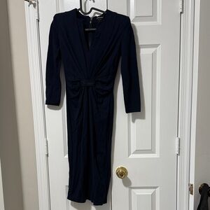 Giorgio Armani Midnight Blue Long Sleeve Dress